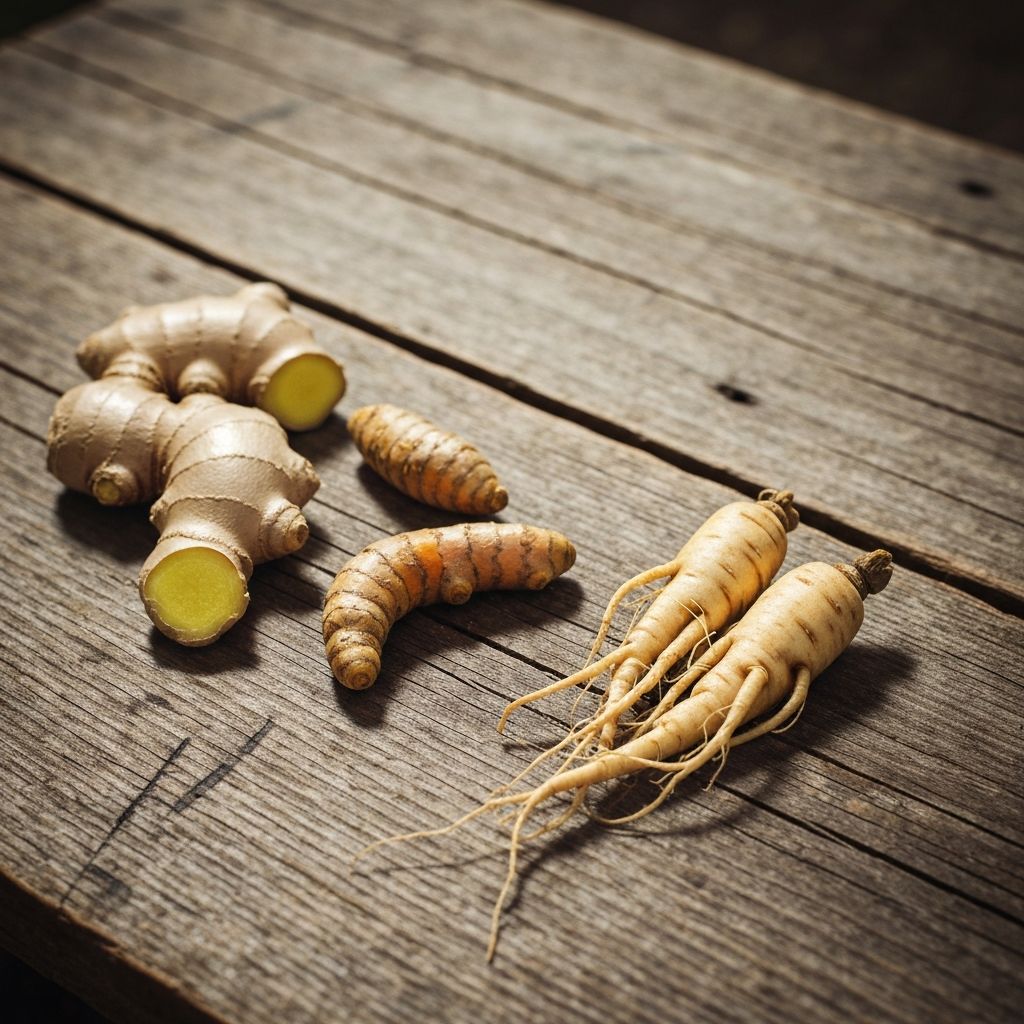 Traditional herbal remedies and natural wellness ingredients